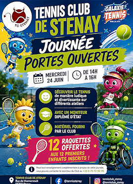 Portes ouvertes au club de Tennis de Stenay le 24 juin